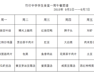 第一周菜谱