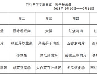 第三周菜谱