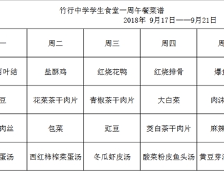 第二周菜谱