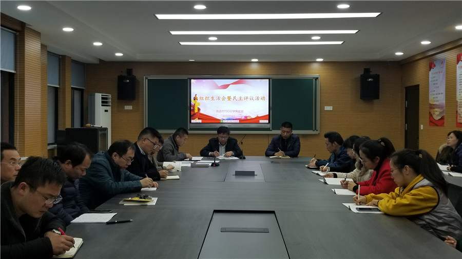 竹行小学支部召开主题教育组织生活会暨民主评议活动